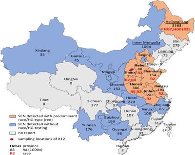 The Spatial Distribution and Genetic Diversity of the Soybean Cyst Nematode, Heterodera glycines, in China: It Is Time to Take Measures to Control Soybean Cyst Nematode